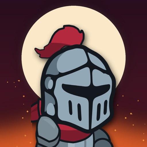 The Siege Toss app icon: a knight's helmet against a full moon